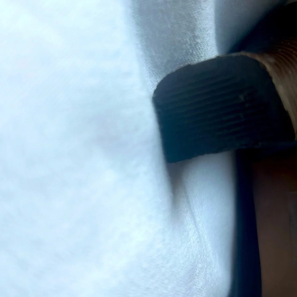 Arnold Churgin size 8 brown leather short heel pumps with gold buckle. Newer con - Picture 11 of 12